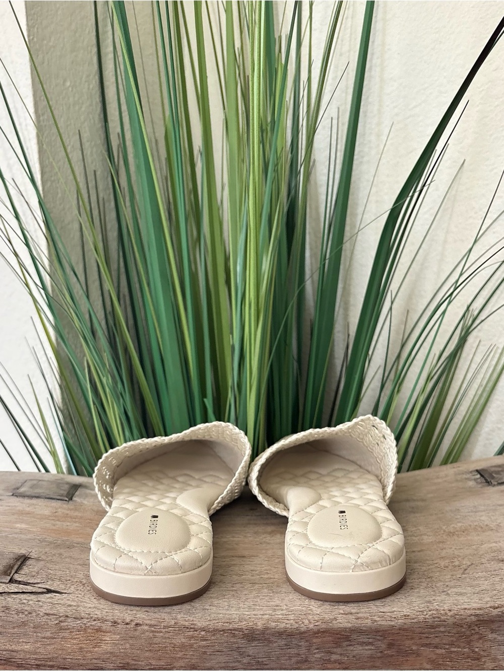 Birdies Woven White Cream Mules - Picture 5 of 8